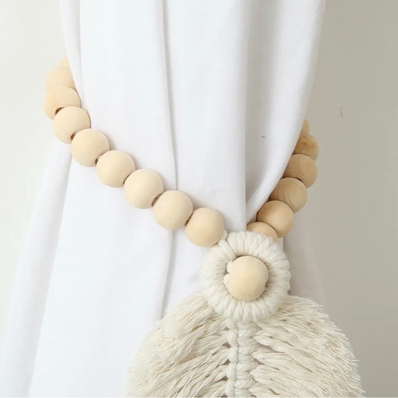 Macrame Cotton Curtain , Boho Decor , Handmade Tassels Curtain - Picture 3 of 6